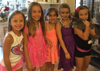 These 5 adorable girls had a lemonade stand to support Save-A-Pet and raised $70 !