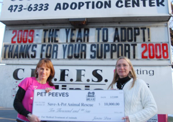 Save-A-Pet Receives $10,000 Donation from Pet Peeves